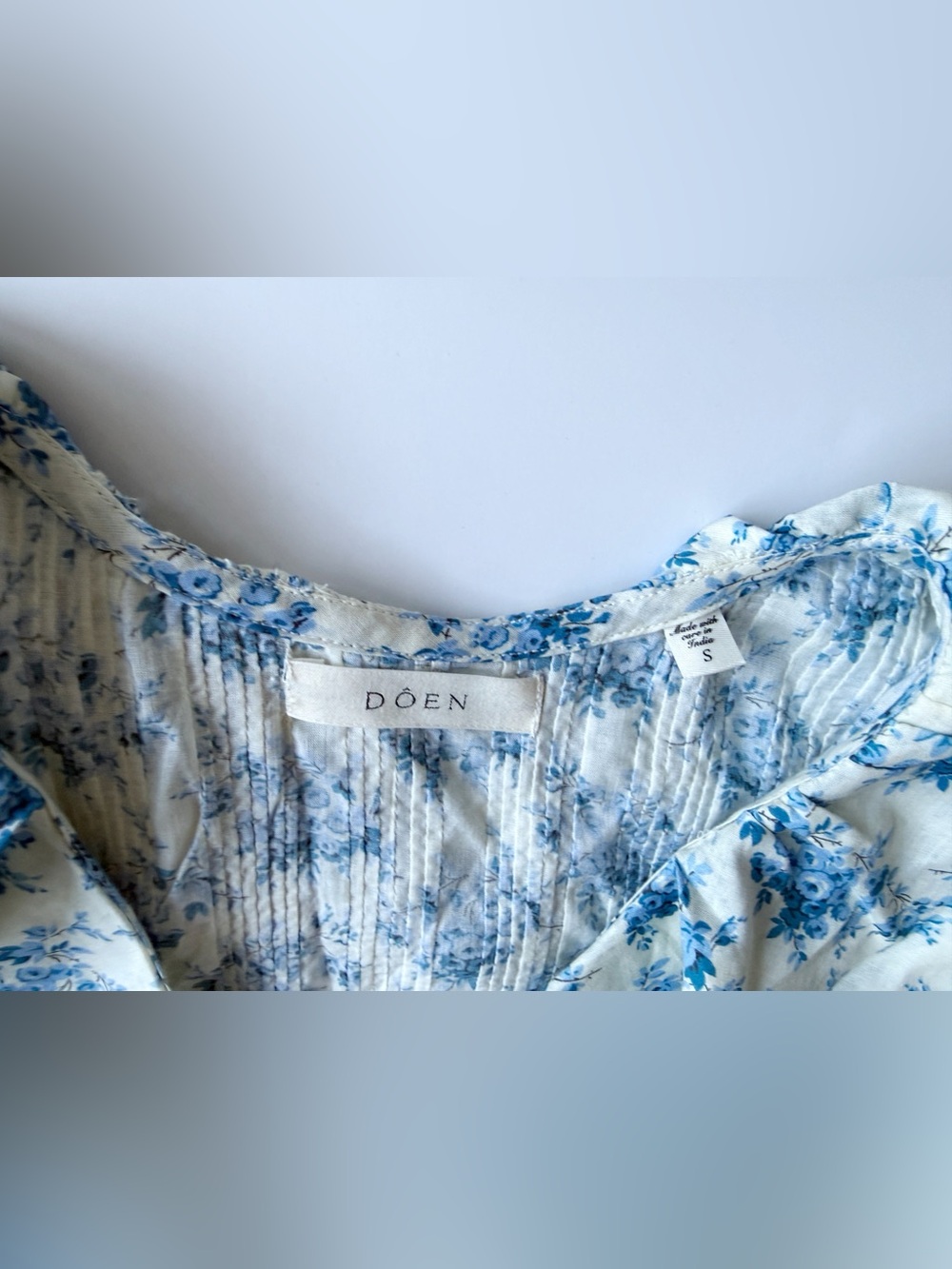 Doen Henri Top - Bleu Rosier Floral - Picture 4 of 6